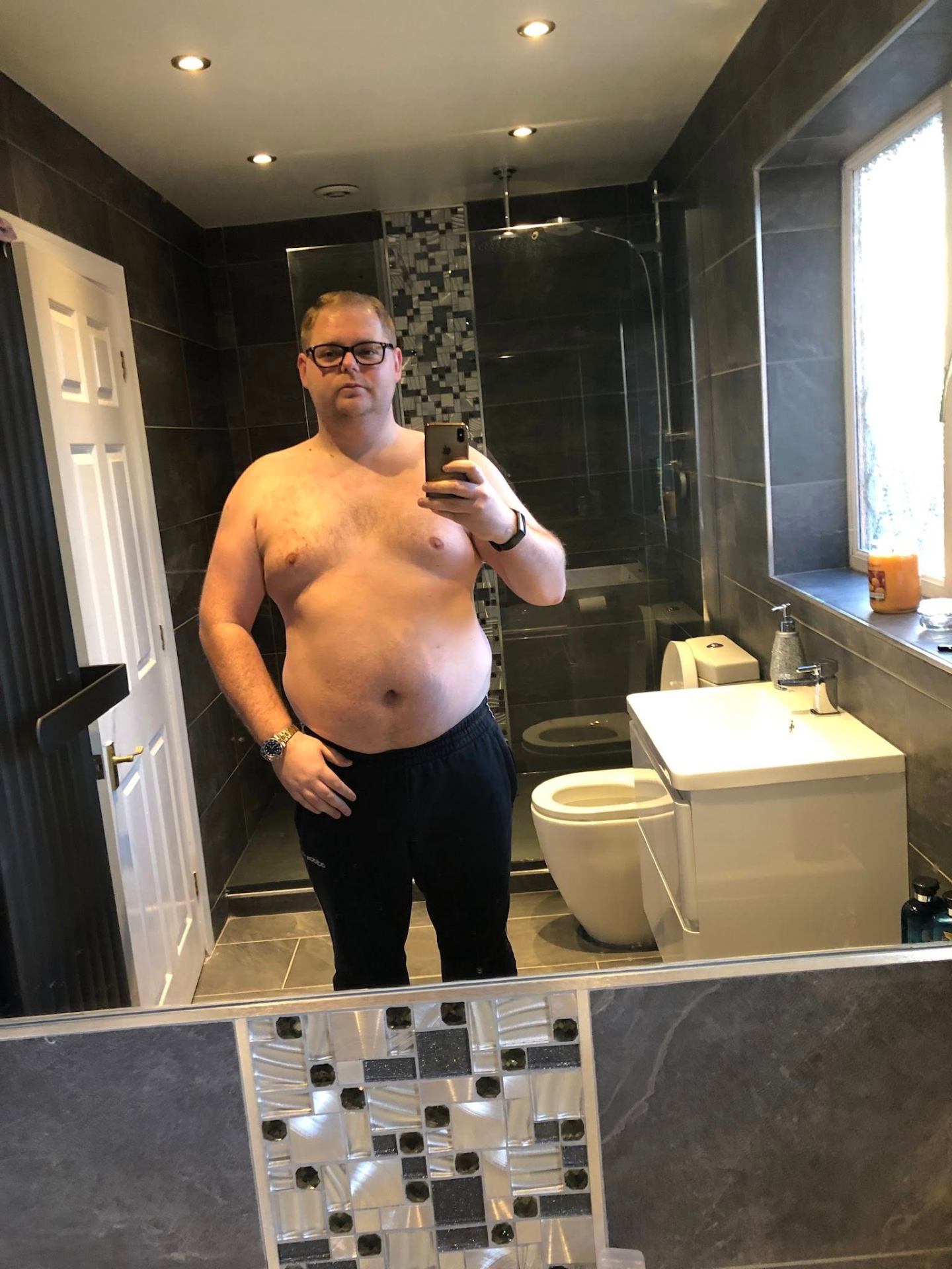 Damien Pearl before metabolic reset transformation - 60kg heavier before weight loss journey